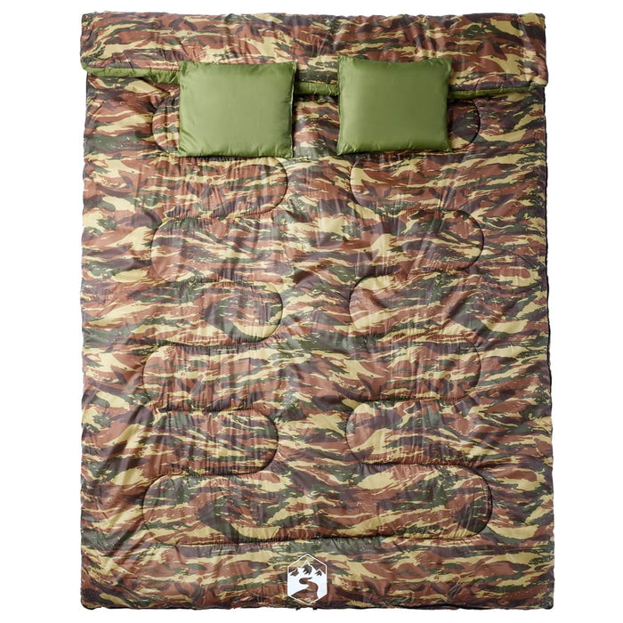 Sac de dormit dublu cu perne de camping, adulți, 3-4 anotimpuri - WALTI WALTI