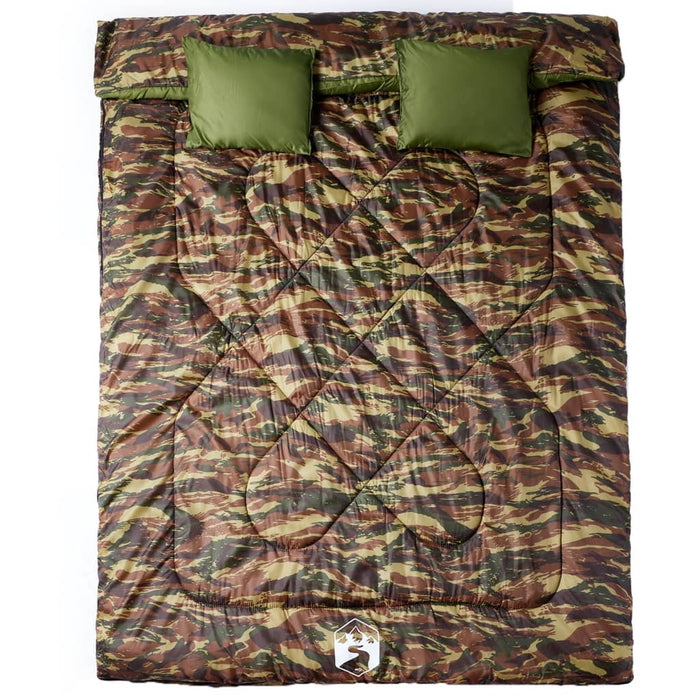 Sac de dormit dublu cu perne de camping, adulți, 3-4 anotimpuri - WALTI WALTI