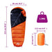 Sac de dormit tip mumie pentru adulți de camping, 3 anotimpuri - WALTI WALTI