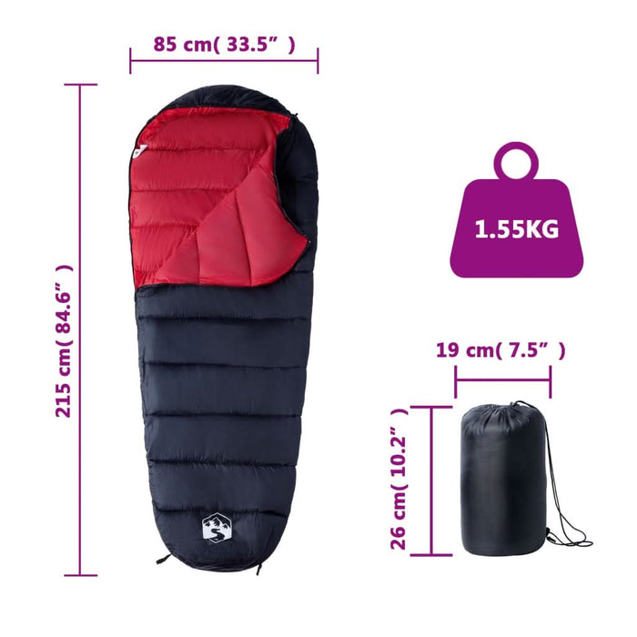 Sac de dormit tip mumie pentru adulți de camping, 3 anotimpuri - WALTI WALTI