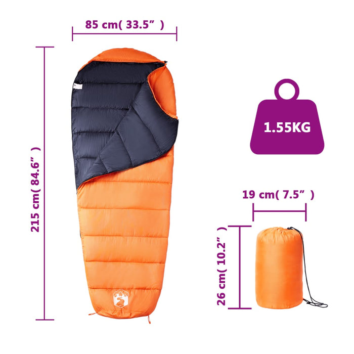 Sac de dormit tip mumie pentru adulți de camping, 3 anotimpuri WALTI