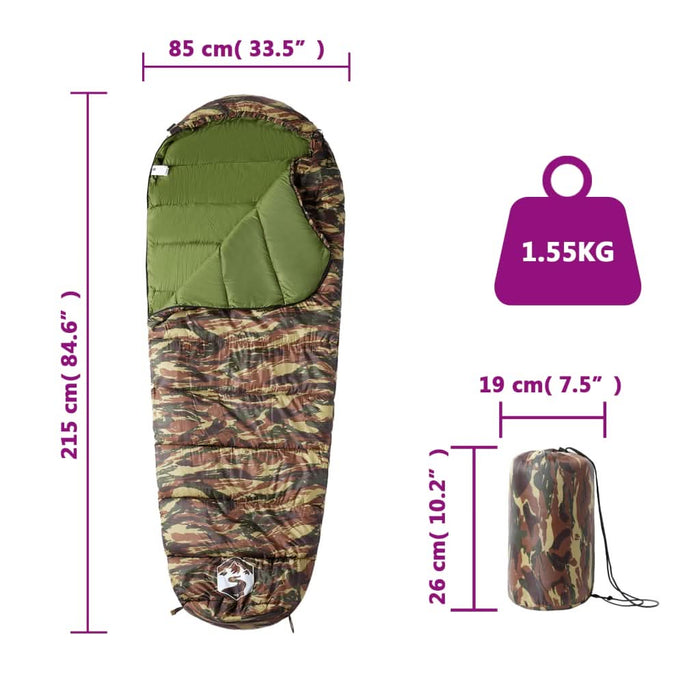 Sac de dormit tip mumie pentru adulți de camping, 3 anotimpuri - WALTI WALTI