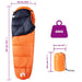 Sac de dormit tip mumie pentru adulți de camping, 3 anotimpuri - WALTI WALTI