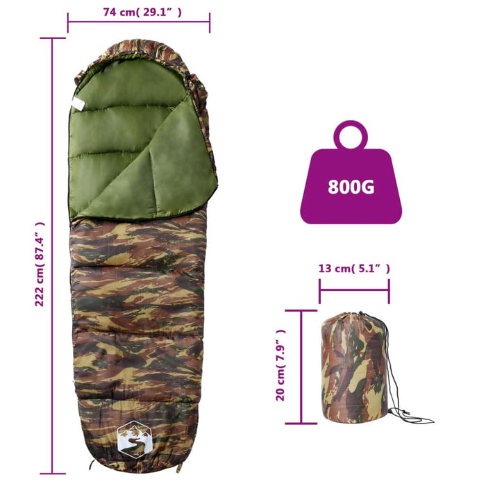 Sac de dormit tip mumie pentru adulți de camping, 3 anotimpuri - WALTI WALTI