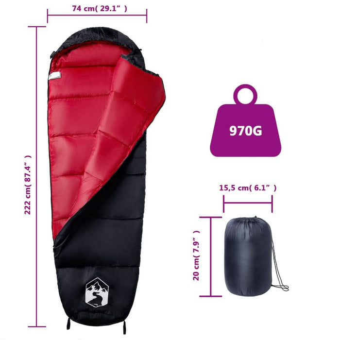 Sac de dormit tip mumie pentru adulți de camping, 3 anotimpuri - WALTI WALTI