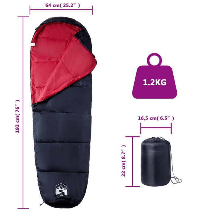 Sac de dormit tip mumie pentru adulți de camping, 3 anotimpuri - WALTI WALTI