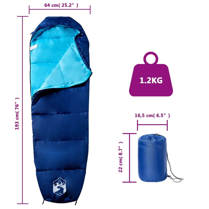 Sac de dormit tip mumie pentru adulți de camping, 3 anotimpuri - WALTI WALTI