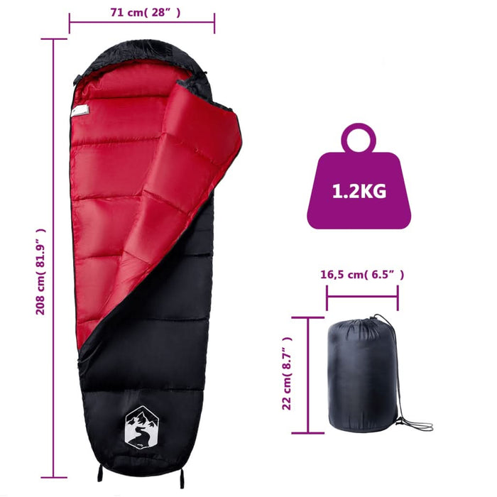 Sac de dormit tip mumie pentru adulți de camping, 3 anotimpuri - WALTI WALTI