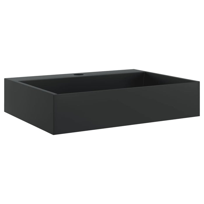 Chiuvetă negru 50x38x11 cm, conglomerat turnat mineral/marmură - WALTI WALTI