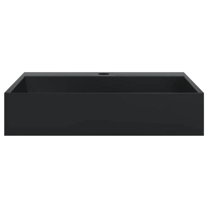 Chiuvetă negru 50x38x11 cm, conglomerat turnat mineral/marmură - WALTI WALTI