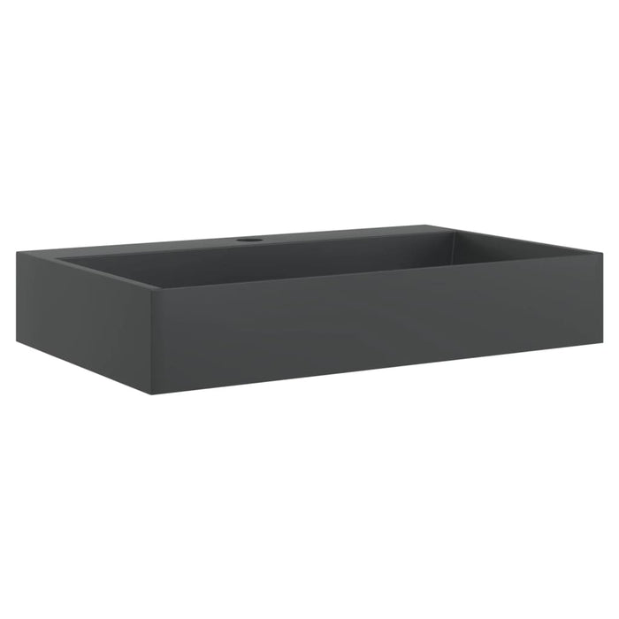 Chiuvetă negru 60x38x11 cm, conglomerat turnat mineral/marmură - WALTI WALTI
