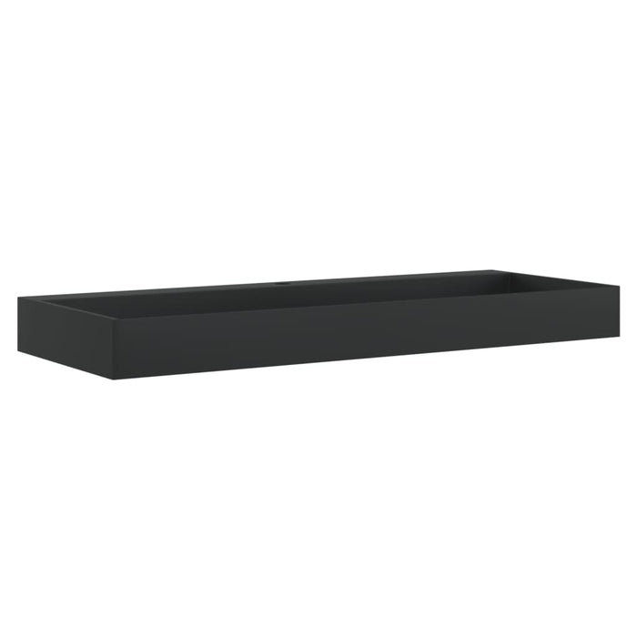 Chiuvetă negru 120x46x11 cm, conglomerat turnat mineral/marmură - WALTI WALTI