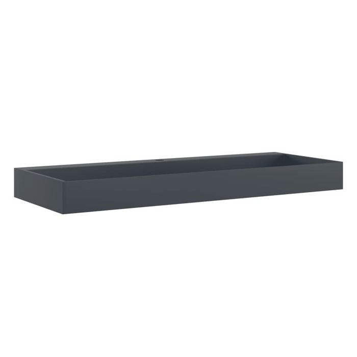 Lavoar antracit 120x46x11 cm conglomerat turnat mineral/marmură - WALTI WALTI