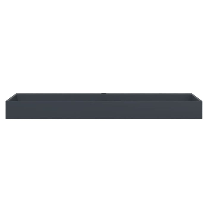 Lavoar antracit 120x46x11 cm conglomerat turnat mineral/marmură - WALTI WALTI