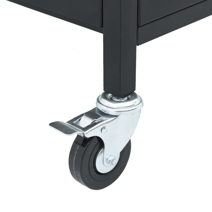 Grătar pe gaz cu 7 arzătoare, negru, oțel vopsit electrostatic - WALTI WALTI