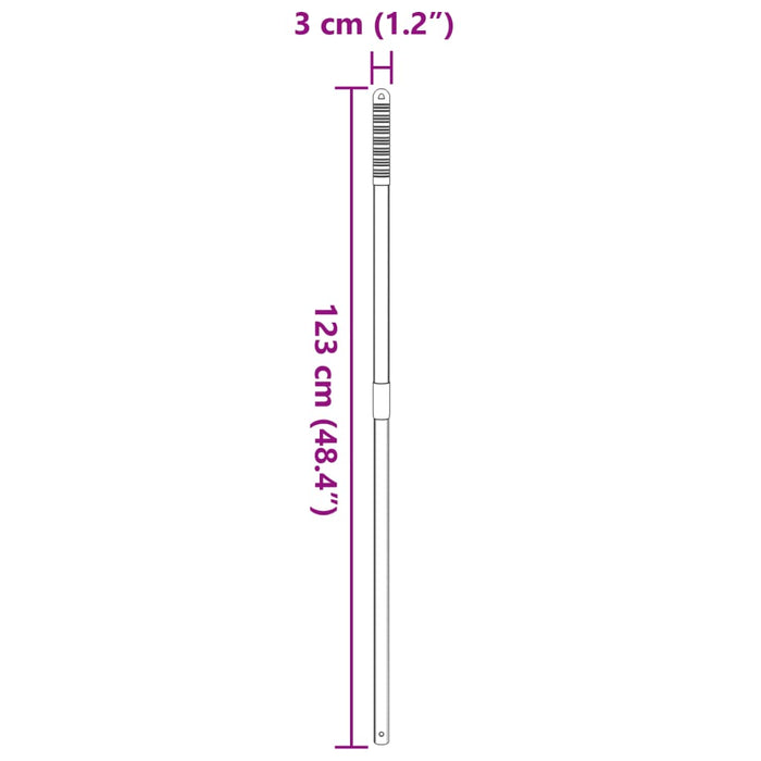 Mâner de furcă telescopic, argintiu, oțel - WALTI WALTI
