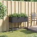 Jardinieră de grădină cu raft, negru, poliratan - WALTI WALTI