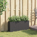 Jardinieră de grădină cu 2 ghivece, negru 90x20x40 cm poliratan - WALTI WALTI