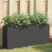 Jardinieră de grădină cu 2 ghivece, negru 90x20x40 cm poliratan - WALTI WALTI