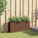 Jardinieră de grădină cu 2 ghivece, maro, 90x20x40 cm poliratan - WALTI WALTI