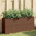 Jardinieră de grădină cu 2 ghivece, maro, 90x20x40 cm poliratan - WALTI WALTI