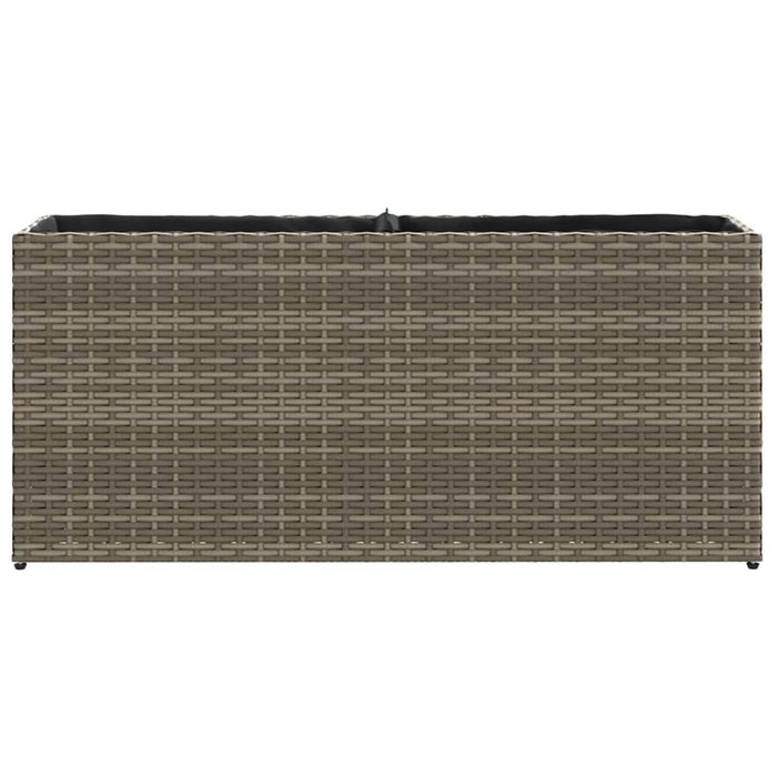 Jardinieră de grădină cu 2 ghivece, gri, 90x20x40 cm poliratan - WALTI WALTI