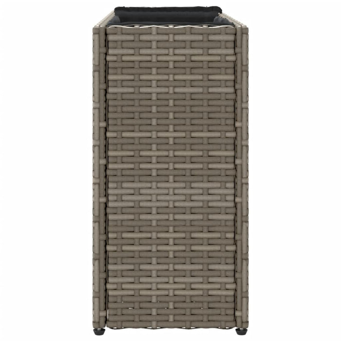 Jardinieră de grădină cu 2 ghivece, gri, 90x20x40 cm poliratan - WALTI WALTI