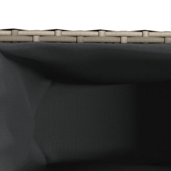 Jardinieră de grădină cu 2 ghivece, gri, 90x20x40 cm poliratan - WALTI WALTI
