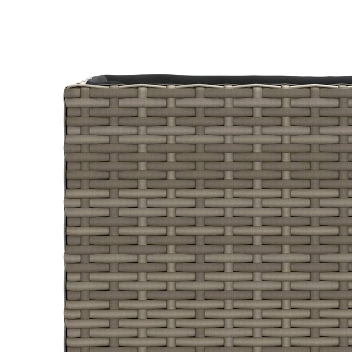 Jardinieră de grădină cu 2 ghivece, gri, 90x20x40 cm poliratan - WALTI WALTI