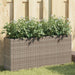 Jardinieră de grădină cu 2 ghivece, gri, 90x20x40 cm poliratan - WALTI WALTI