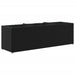 Jardinieră grădină cu 3 ghivece, negru, 105x30x32 cm poliratan - WALTI WALTI