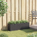 Jardinieră grădină cu 3 ghivece, negru, 105x30x32 cm poliratan - WALTI WALTI