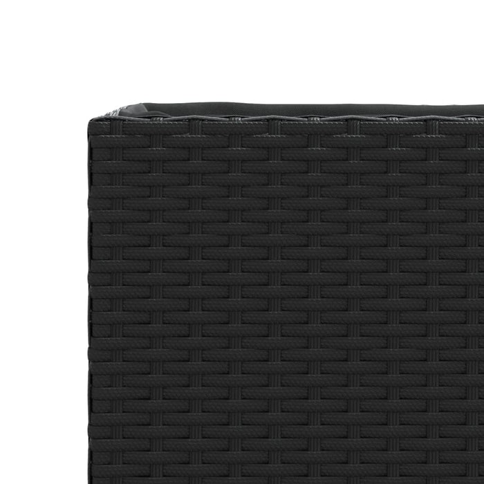 Jardinieră grădină cu 3 ghivece, negru, 105x30x32 cm poliratan - WALTI WALTI