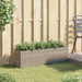 Jardinieră de grădină cu 3 ghivece gri 105x30x32 cm poliratan - WALTI WALTI