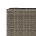 Jardinieră de grădină cu 3 ghivece gri 105x30x32 cm poliratan - WALTI WALTI