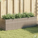 Jardinieră de grădină cu 3 ghivece gri 105x30x32 cm poliratan - WALTI WALTI