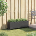 Jardinieră grădină roți/3 ghivece, negru 107x32x38 cm poliratan - WALTI WALTI