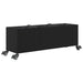 Jardinieră grădină roți/3 ghivece, negru 107x32x38 cm poliratan - WALTI WALTI