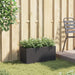 Jardinieră grădină cu 2 ghivece, negru, 72x30x32 cm poliratan - WALTI WALTI