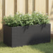Jardinieră grădină cu 2 ghivece, negru, 72x30x32 cm poliratan - WALTI WALTI