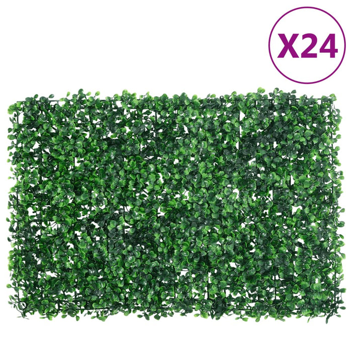 Gard din frunze de arbust artificiale,-24 buc. verde 40x60 cm - WALTI WALTI
