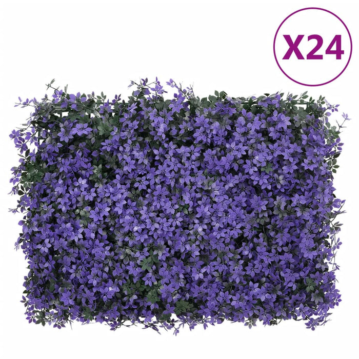  vidaXL Gard din frunze artificiale, 24 buc., violet, 40x60 cm - WALTI WALTI