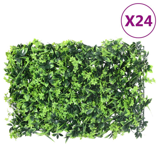  vidaXL Gard din frunze artificiale, 24 buc., verde, 40x60 cm - WALTI WALTI