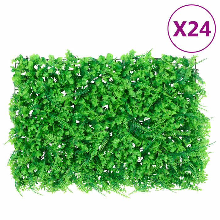  vidaXL Gard din frunze de ferigă artificiale, 24 buc, verde, 40x60 cm - WALTI WALTI