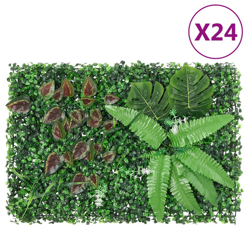  vidaXL Gard din plante artificiale, 24 buc., verde, 40x60 cm - WALTI WALTI