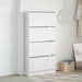 Dulap de pantofi cu 4 sertare rabatabile, alb, 80x21x163,5 cm - WALTI WALTI