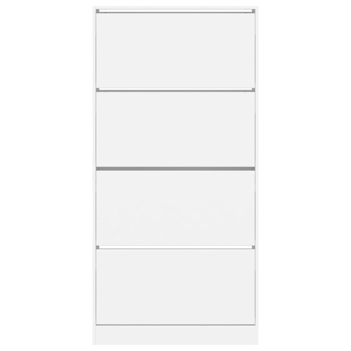 Dulap de pantofi cu 4 sertare rabatabile, alb, 80x21x163,5 cm - WALTI WALTI