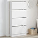 Dulap de pantofi cu 4 sertare rabatabile, alb, 80x21x163,5 cm - WALTI WALTI