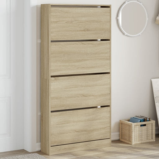 Pantofar cu 4 sertare rabatabile, stejar sonoma, 80x21x163,5 cm - WALTI WALTI