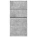 Dulap de pantofi 4 sertare rabatabile, gri beton, 80x21x163,5cm - WALTI WALTI